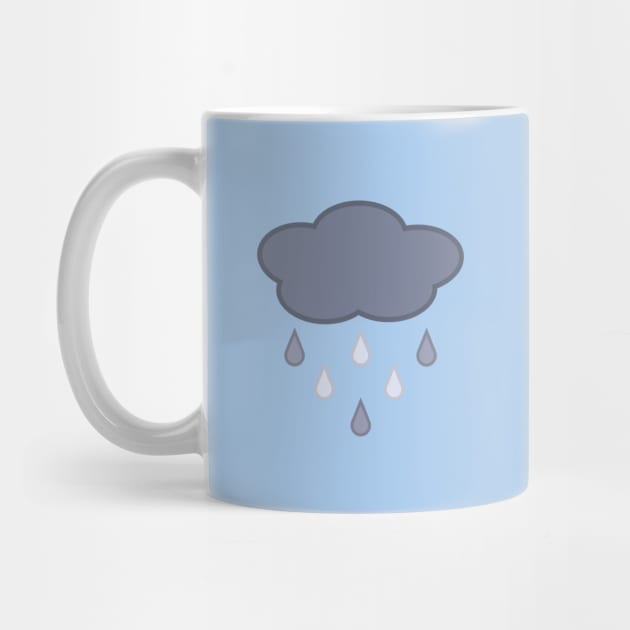 Stormy Day Rain Cloud in Light Blue by Kelly Gigi